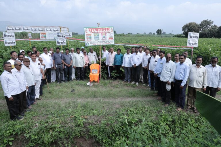 कापूस पीक पाहणी कार्यक्रमाला शेतकऱ्यांचा उत्स्फूर्त प्रतिसाद